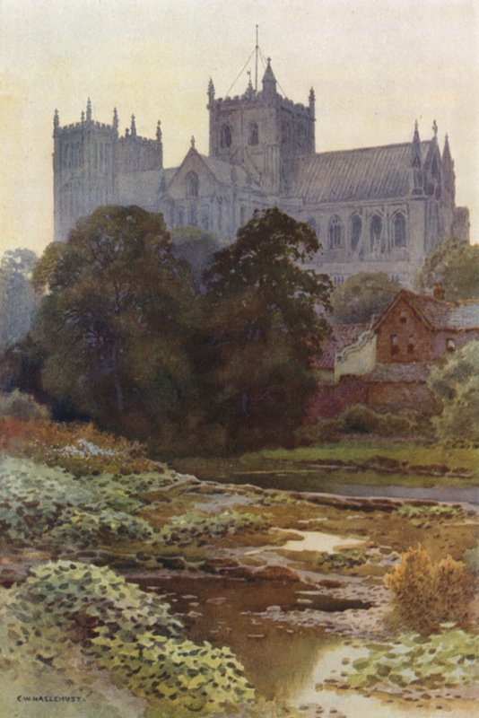 Cattedrale di Ripon dal fiume da Ernest William Haslehust