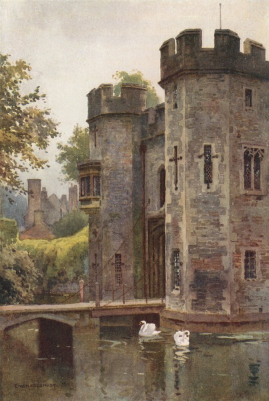 La porta del palazzo e il ponte levatoio, Wells da Ernest William Haslehust