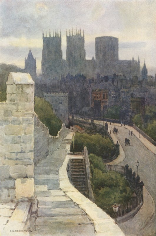 York dalle Mura della Città da Ernest William Haslehust