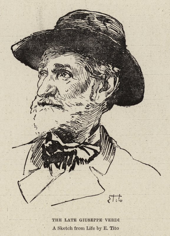 Il defunto Giuseppe Verdi da Ettore Tito