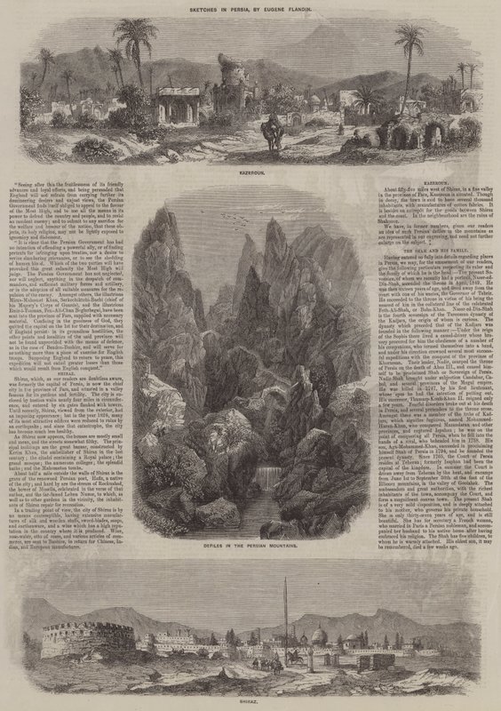 Schizzi in Persia da Eugene Flandin