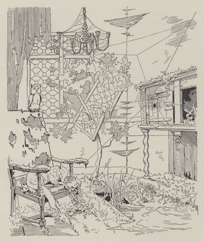 Scena da La Dame de Gai-Fredon, di Quatrelles (Ernest L
