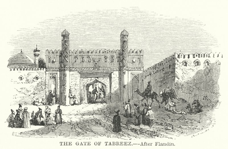 La Porta di Tabriz (incisione) da Eugene (after) Flandin