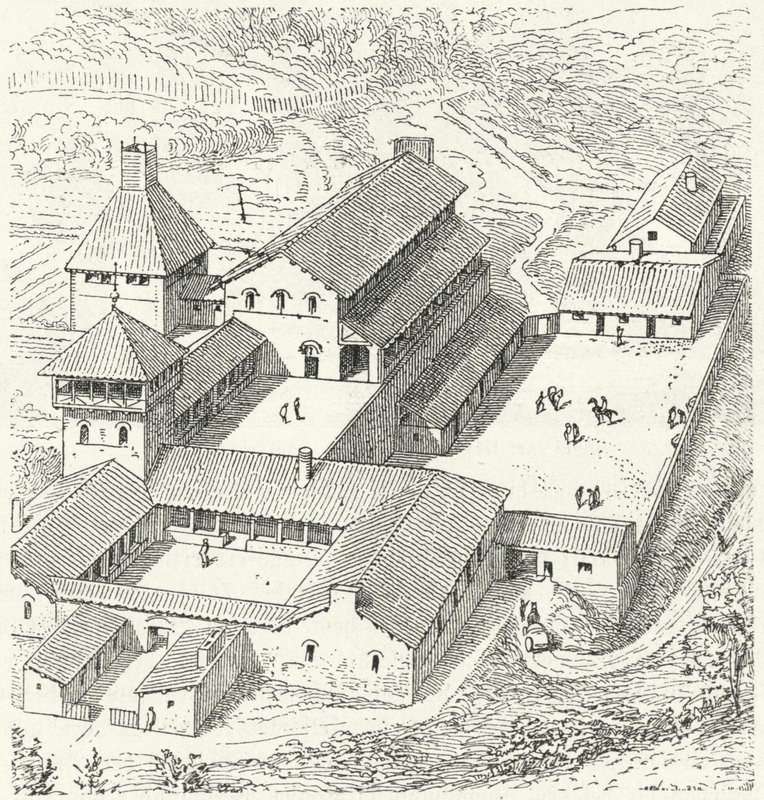 Palazzo reale merovingio da Eugene Emmanuel after Viollet-le-Duc