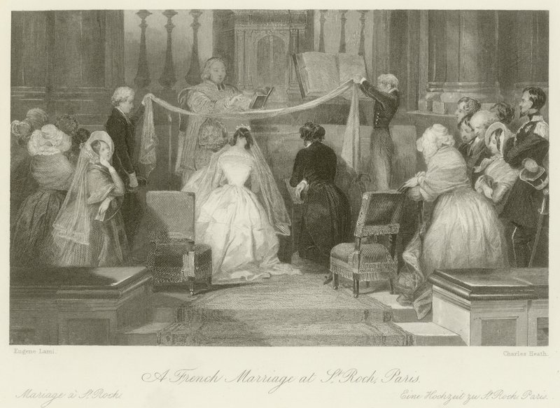 Un matrimonio francese a St Roch da Eugene Louis Lami