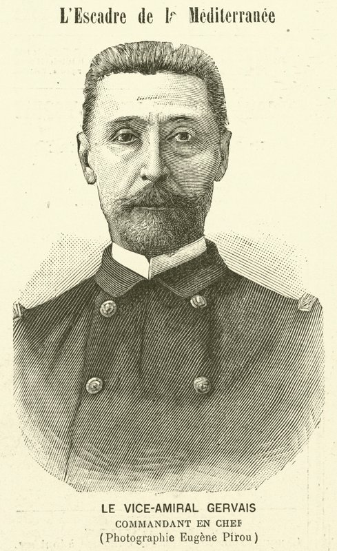 Viceammiraglio Gervais, comandante della flotta francese del Mediterraneo da Eugene Pirou