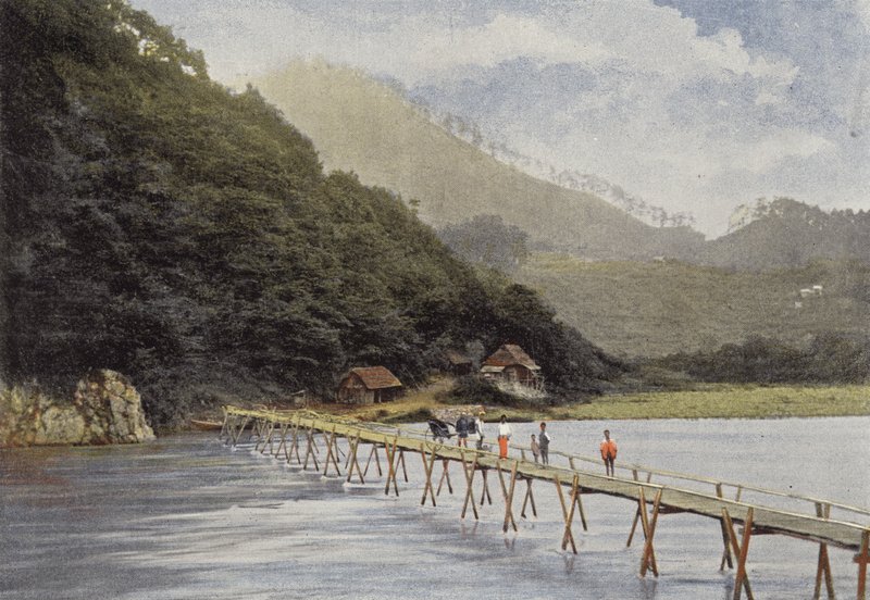 Passerella sul fiume Arakawa nella penisola di Sagami da European Photographer