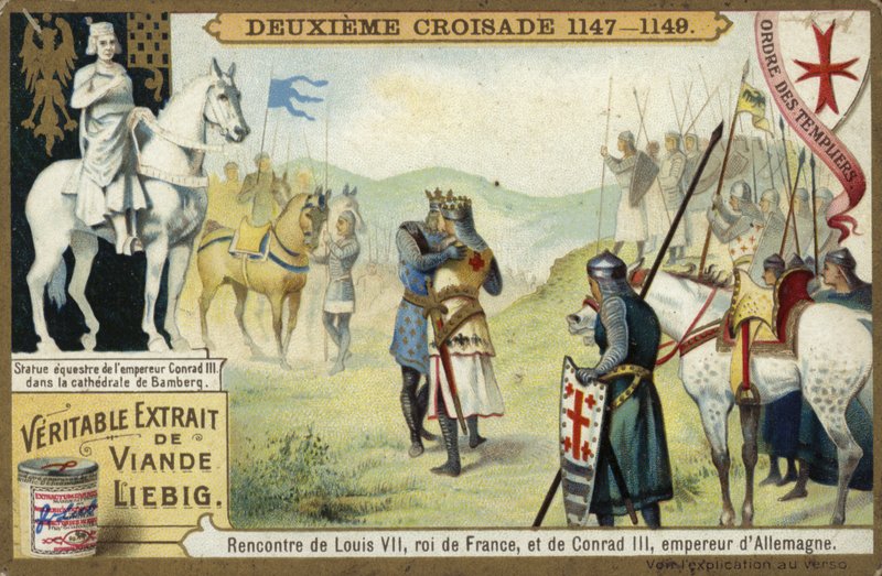 Incontro tra Luigi VII, Re di Francia, e Corrado III, Imperatore di Germania, Seconda Crociata, 1147-1149 da European School