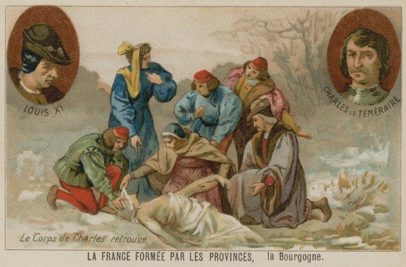Recupero del corpo di Carlo il Temerario, Duca di Borgogna, dopo la Battaglia di Nancy, 1477 da European School