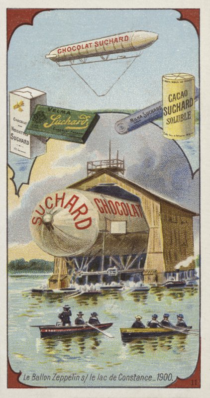Il dirigibile Zeppelin sul Lago di Costanza, 1900 da European School