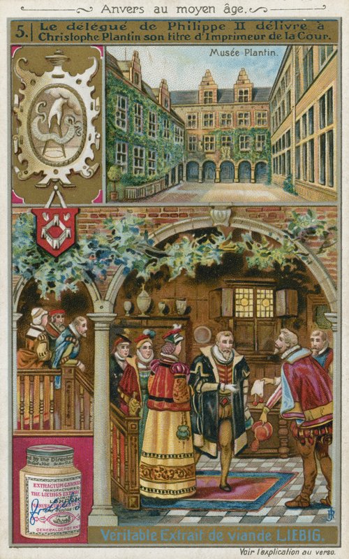 Il rappresentante di Filippo II di Spagna presenta a Christophe Plantin il suo titolo di stampatore di corte da European School