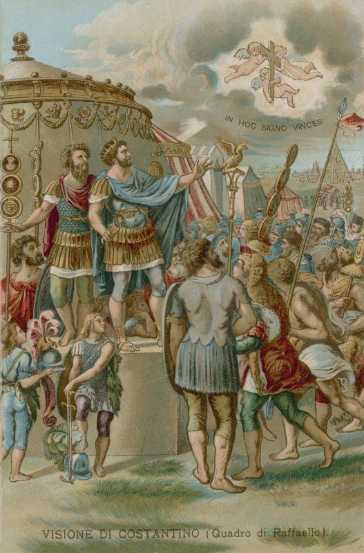 La visione di Costantino prima della Battaglia di Ponte Milvio, 312 da European School