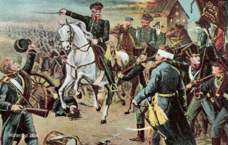 Waterloo 1815, il maresciallo Blucher nella battaglia di Waterloo da European School