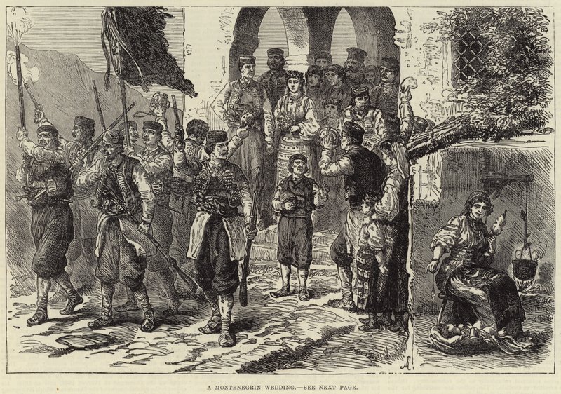 Un matrimonio montenegrino (incisione) da European School