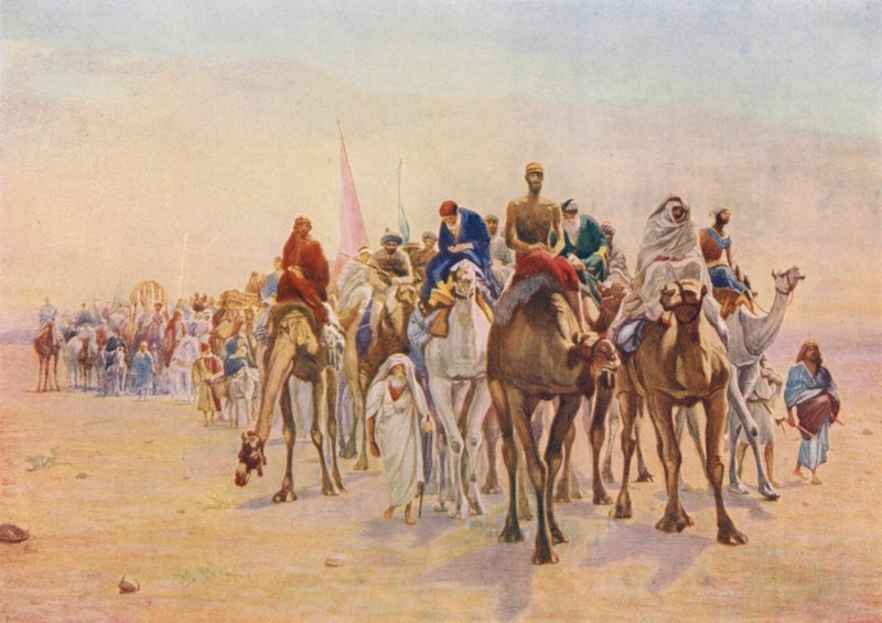 Pellegrinaggio alla Mecca (litografia a colori) da European School