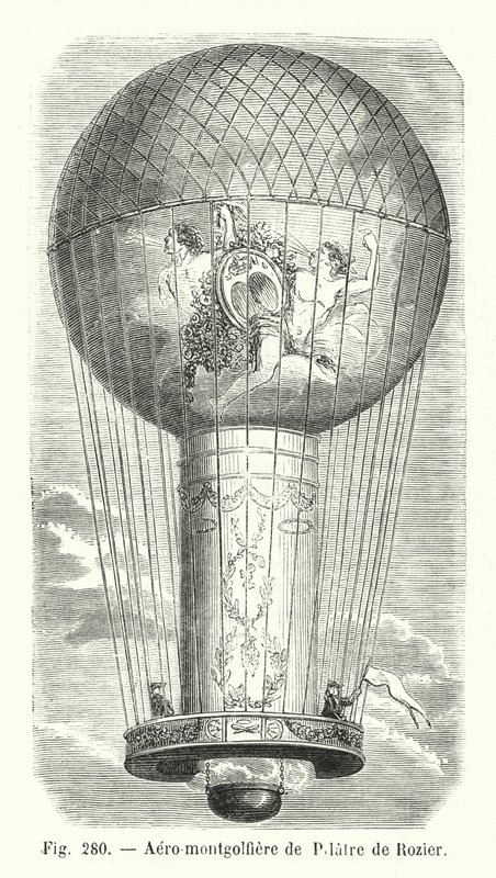 Aero-mongolfiera di Pilatre de Rozier da European School