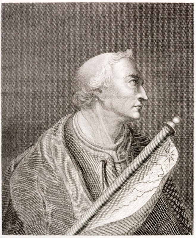 Amerigo Vespucci, navigatore ed esploratore italiano (incisione) da European School