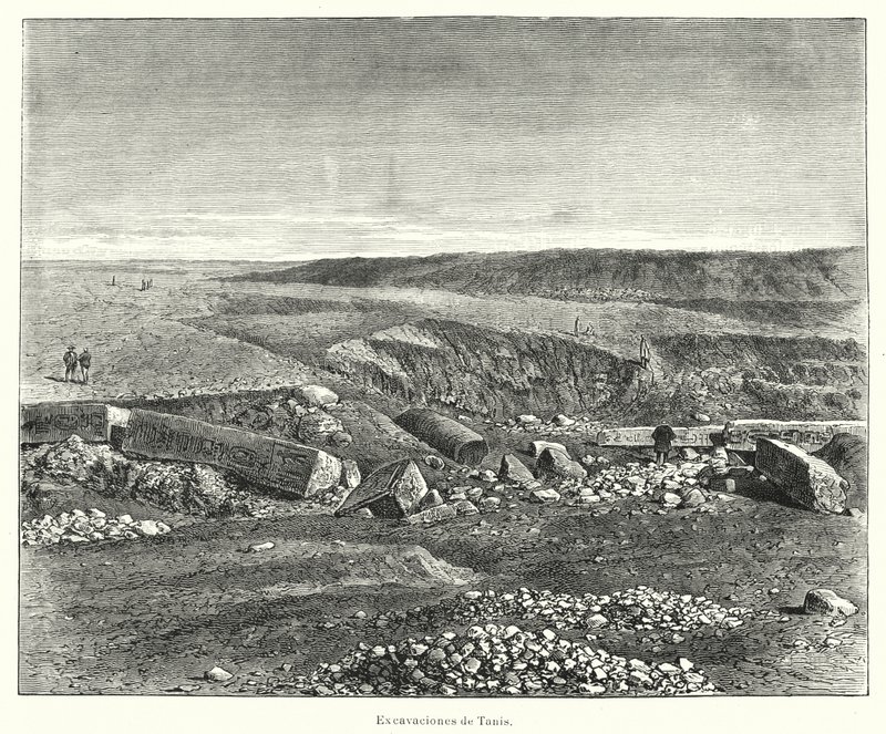 Scavi archeologici della città egizia antica di Tanis da European School