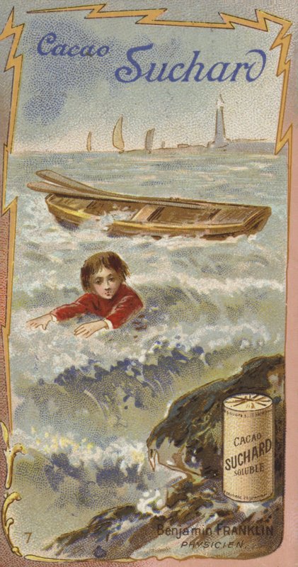 Benjamin Franklin, scienziato, inventore e politico americano, da bambino da European School