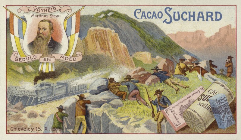 Boeri che attaccano un treno blindato britannico, Chieveley, Sudafrica, Guerra Boera, 15 ottobre 1899 da European School