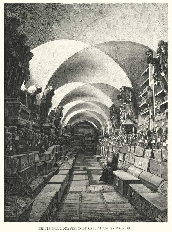 Catacombe del Monastero dei Cappuccini, Palermo, Sicilia, Italia da European School