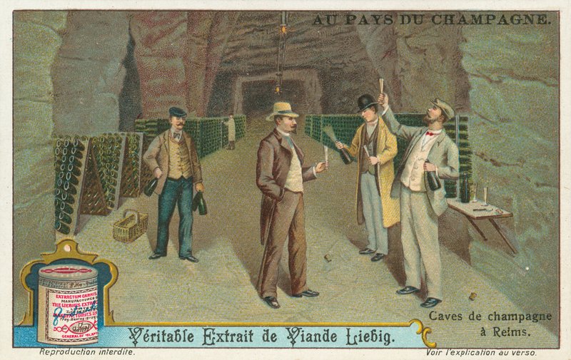 Champagne, carta Liebig, inizio XX secolo (cromo) da European School
