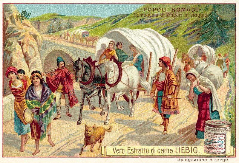 Compagnia di zingari in viaggio da European School