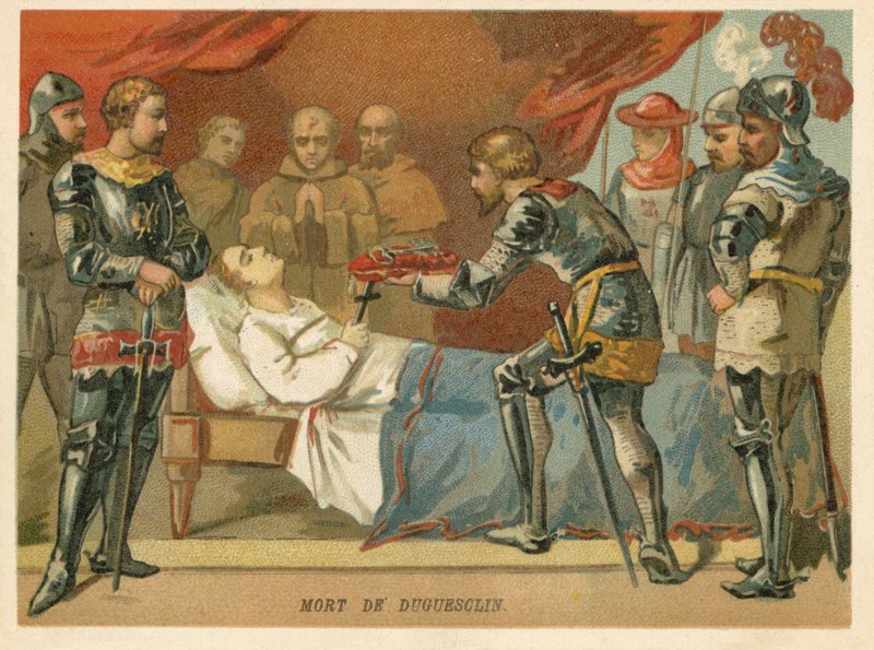 Morte di Bertrand du Guesclin, comandante militare francese, 1380 da European School
