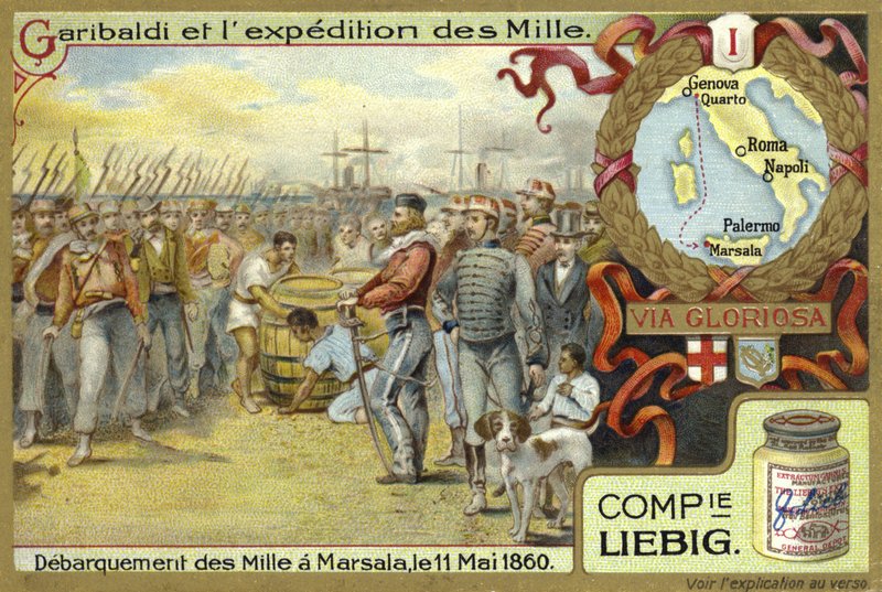 Sbarco dei Mille, Marsala, Sicilia, 11 maggio 1860 da European School