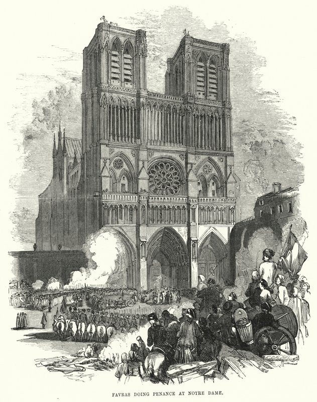 Favras che fa penitenza a Notre Dame da European School