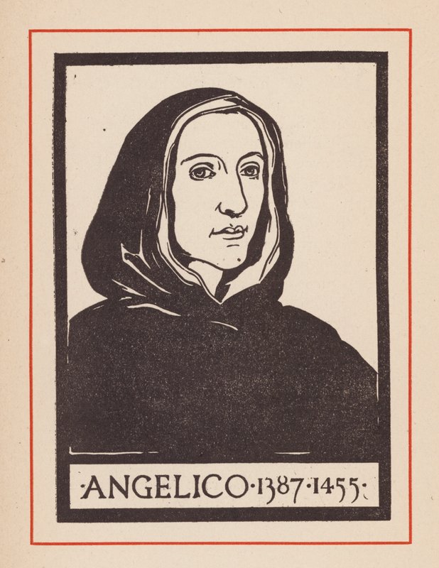 Fra Angelico, artista italiano del Rinascimento (litografia) da European School