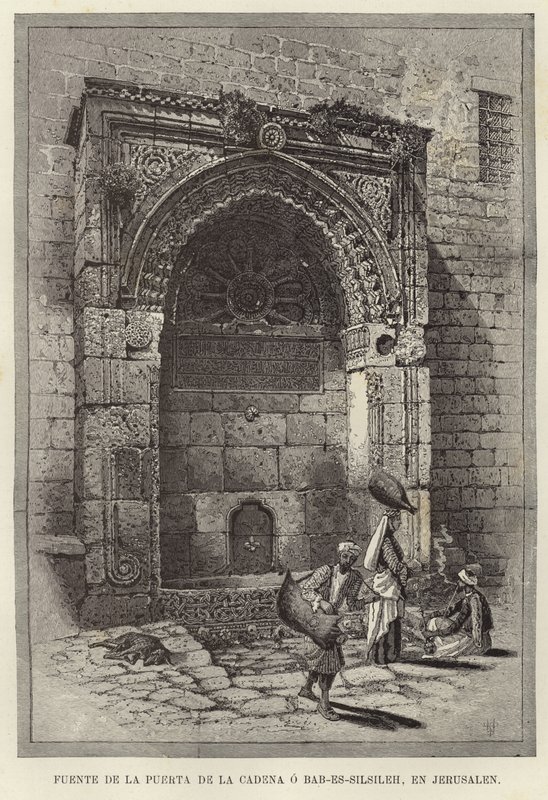 Fonte della Porta della Catena o Bab-Es-Silsileh, a Gerusalemme da European School