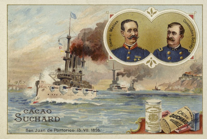 Generale Manuel Macias e Commodoro Winfield Scott Schley, San Juan di Porto Rico, Guerra ispano-americana, 13 luglio 1898 da European School