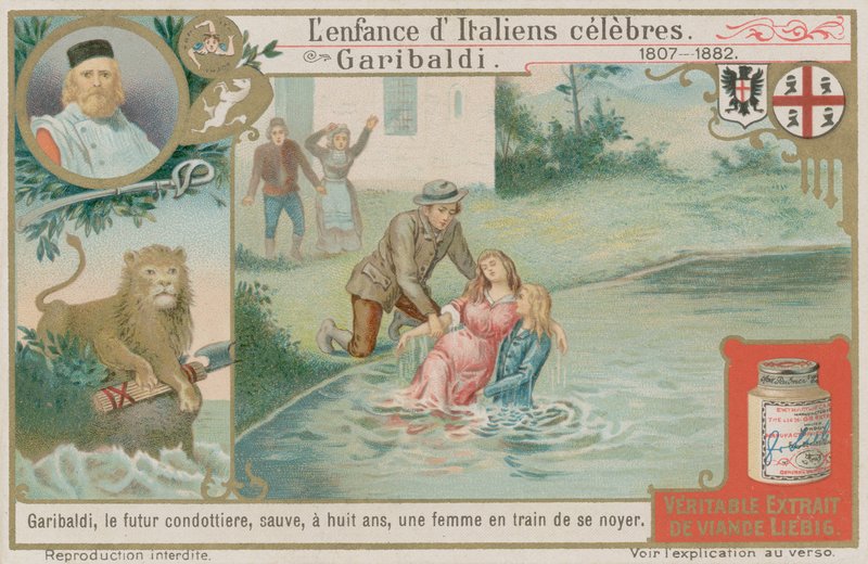 Giuseppe Garibaldi salva una donna che sta annegando da European School