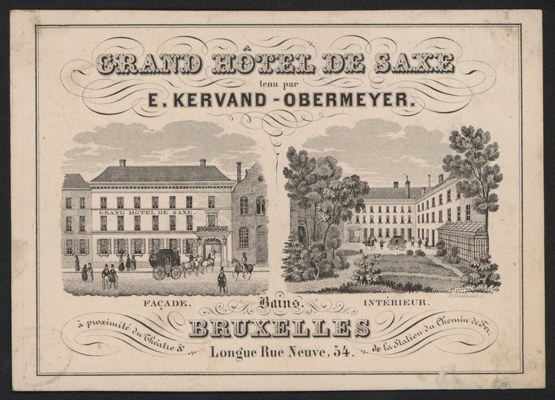 Grand Hotel De Saxe, E Kervand-Obermeyer, Bruxelles da European School