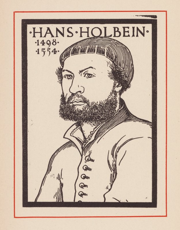 Hans Holbein il Giovane, artista tedesco (litografia) da European School