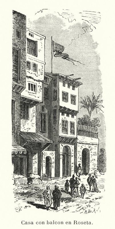 Casa con balcone a Rosetta, Egitto da European School