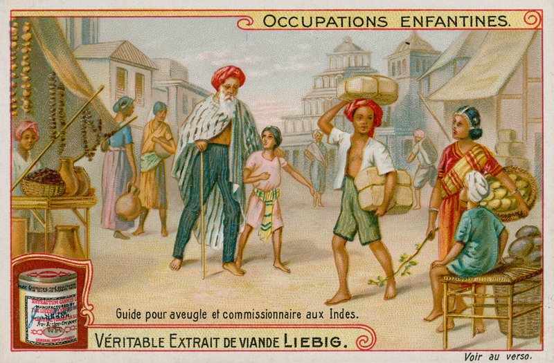 Bambini indiani che lavorano come guide per ciechi e fanno commissioni da European School