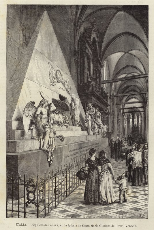 Italia - Tomba di Canova, nella chiesa di Santa Maria Gloriosa dei Frari, Venezia da European School