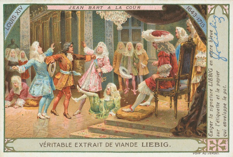 Jean Bart, carta Liebig, inizio XX secolo (cromo) da European School