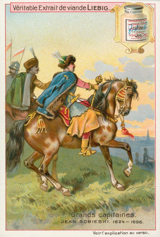 Jean Sobieski, carta Liebig, inizio XX secolo (cromo) da European School