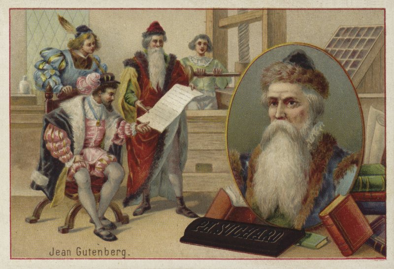 Johannes Gutenberg, incisore, inventore e stampatore tedesco da European School