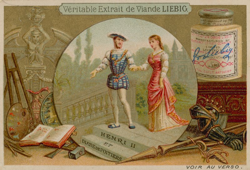 Re Enrico II e Diana di Poitiers da European School