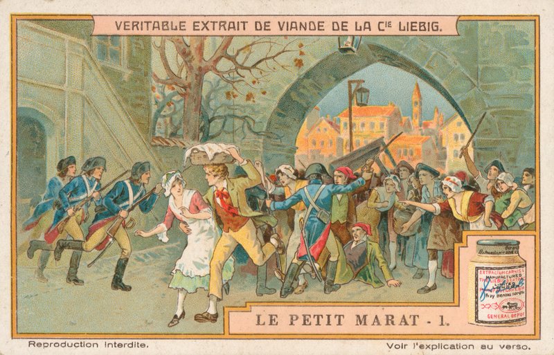 Le Petit Marat, carta Liebig, inizio XX secolo (cromo) da European School
