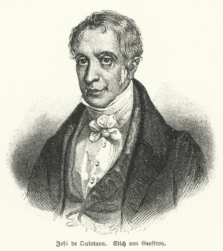 Manuel Jose Quintana, poeta spagnolo (litografia) da European School