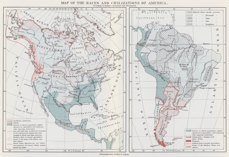 Mappa delle razze e civiltà dell