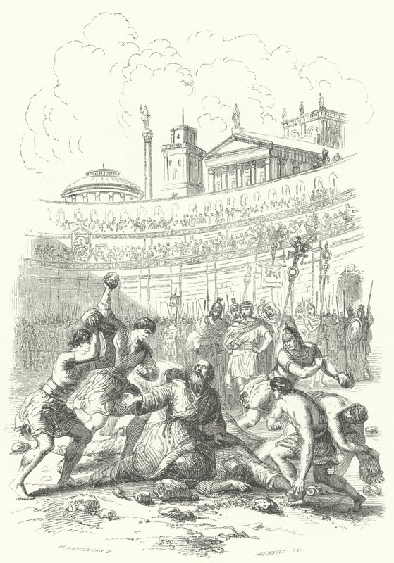 Martirio dei primi Cristiani per mano dei Romani da European School