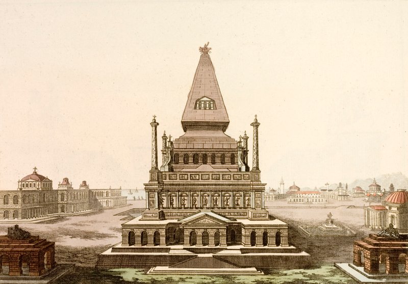 Mausoleo di Alicarnasso, tomba del satrapo persiano Mausolo, una delle Sette Meraviglie del Mondo Antico da European School