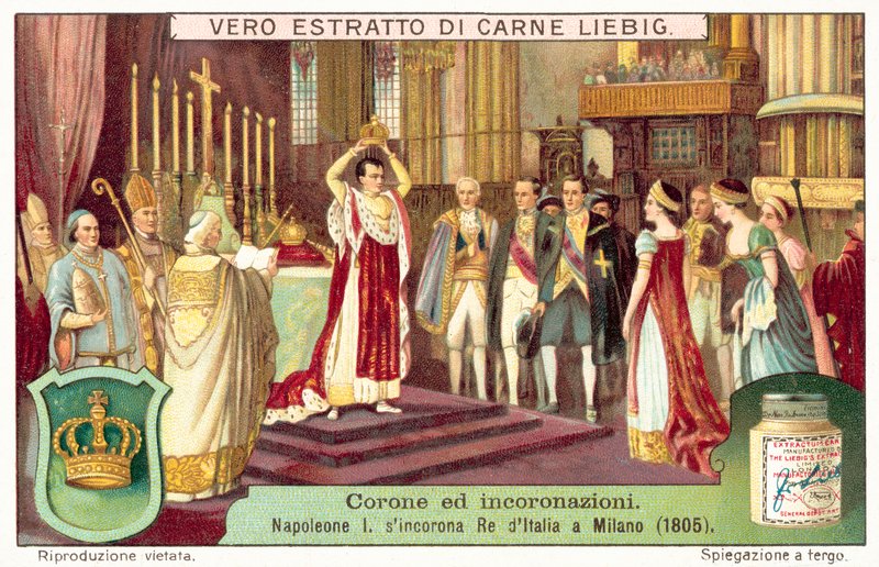 Napoleone Bonaparte che si incorona re d