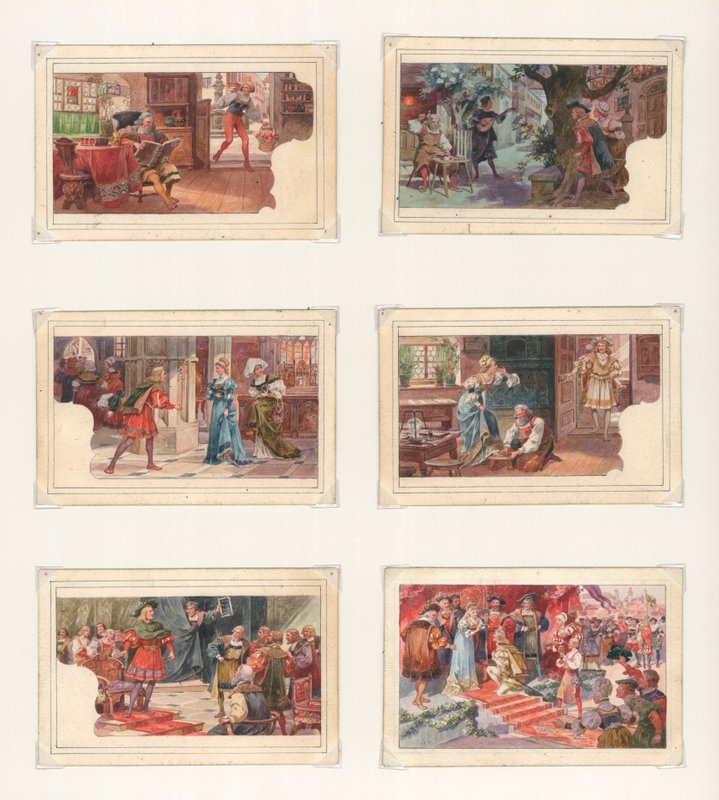 Opera originale per un set di carte Liebig: Wagner, I Maestri Cantori da European School